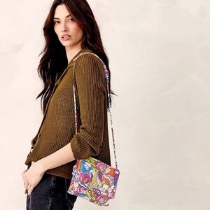 NWT Vera Bradley Baird Hipster Crossbody Bag, Adjustable Strap, Butterflies